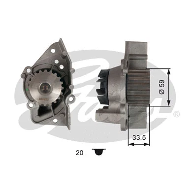 Water Pump, engine cooling (WP0103)