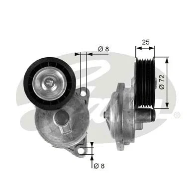 Belt Tensioner, V-ribbed belt (T38188)