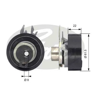 Tensioner Pulley, timing belt (T43046)