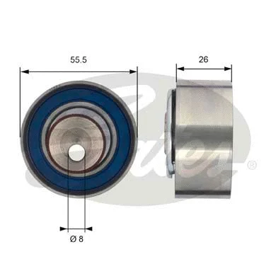 Tensioner Pulley, timing belt (T43156)