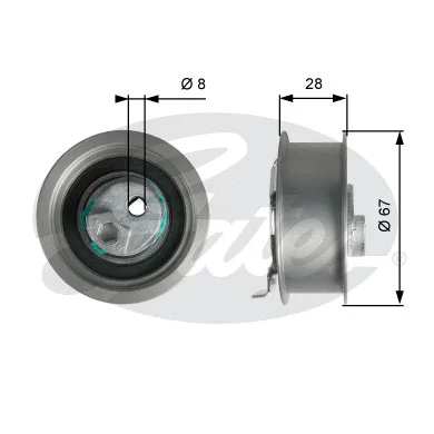 Tensioner Pulley, timing belt (T43237)