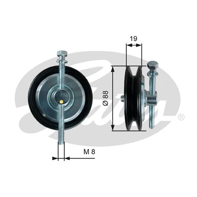 Tensioner Pulley, V-belt (T39361)