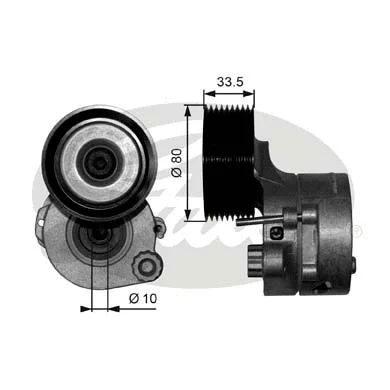 Belt Tensioner, V-ribbed belt (T38561)