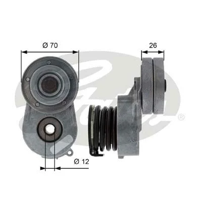 Belt Tensioner, V-ribbed belt (T38496)