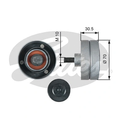 Deflection/Guide Pulley, V-ribbed belt (T36511)