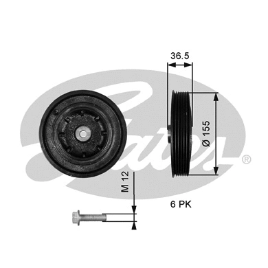 Belt Pulley, crankshaft (TVD1128A)