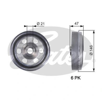 Belt Pulley, crankshaft (TVD1082)