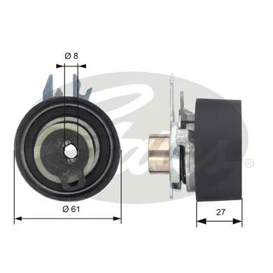 Tensioner Pulley, timing belt (T43090)