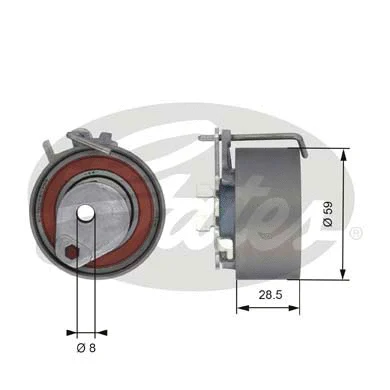 Tensioner Pulley, timing belt (T43126)