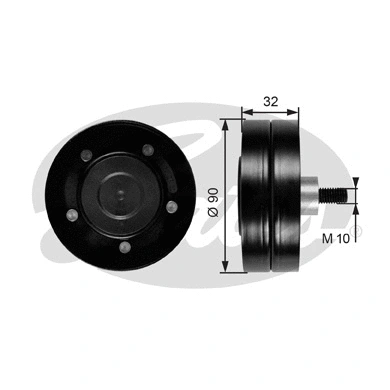 Deflection/Guide Pulley, V-ribbed belt (T36187)