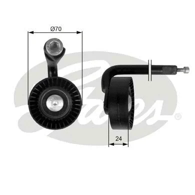Tensioner Pulley, V-ribbed belt (T39020)