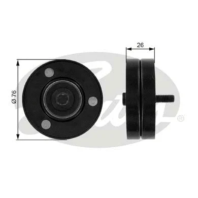 Deflection/Guide Pulley, V-ribbed belt (T36088)