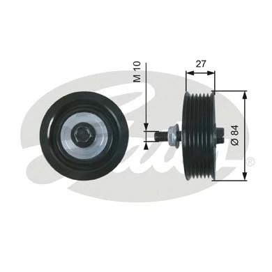 Deflection/Guide Pulley, V-ribbed belt (T36602)