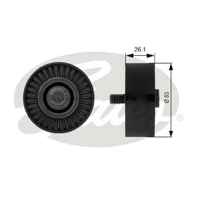 Deflection/Guide Pulley, V-ribbed belt (T38027)