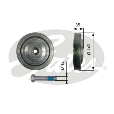 Belt Pulley, crankshaft (TVD1103A)