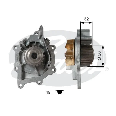 Water Pump, engine cooling (WP0090)