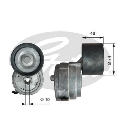 Belt Tensioner, V-ribbed belt (T38714)
