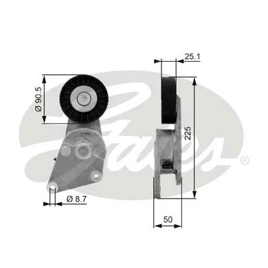 Belt Tensioner, V-ribbed belt (T38234)