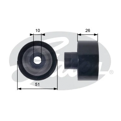 Deflection/Guide Pulley, V-ribbed belt (T36090)