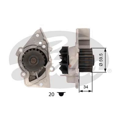 Water Pump, engine cooling (WP0014)