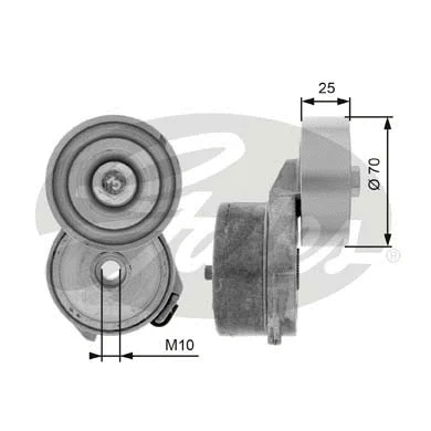 Belt Tensioner, V-ribbed belt (T38656)