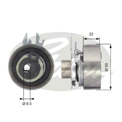 Tensioner Pulley, timing belt (T43070)