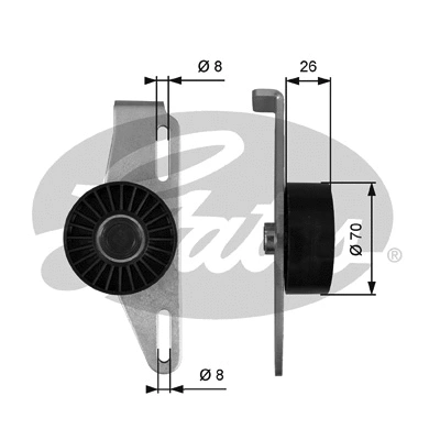 Belt Tensioner, V-ribbed belt (T39393)