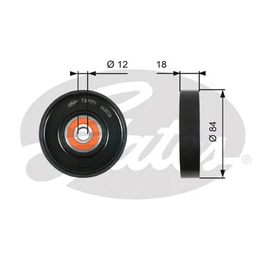 Tensioner Pulley, V-ribbed belt (T39177)
