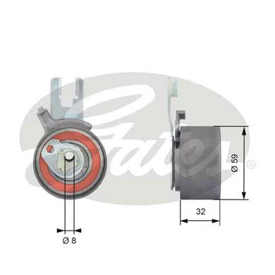 Tensioner Pulley, timing belt (T43165)