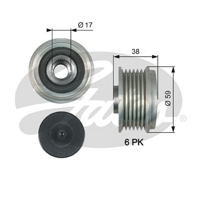Alternator Freewheel Clutch (OAP7177)