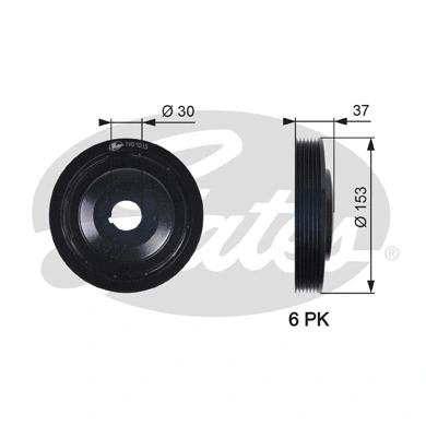 Belt Pulley, crankshaft (TVD1035)