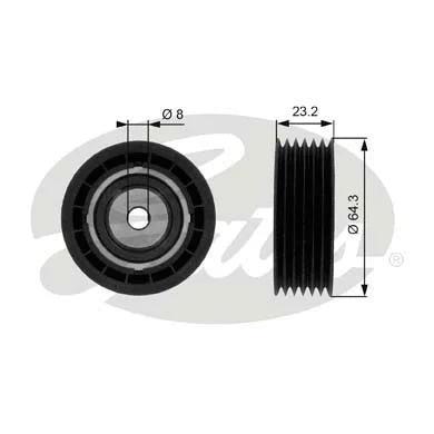 Deflection/Guide Pulley, V-ribbed belt (T38083)