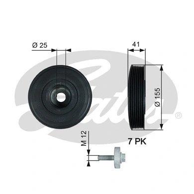 Belt Pulley, crankshaft (TVD1017A)