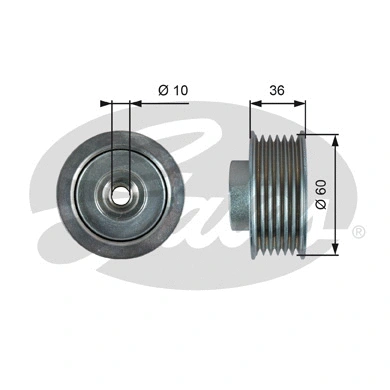 Deflection/Guide Pulley, V-ribbed belt (T36753)