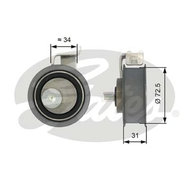 Tensioner Pulley, timing belt (T43017)