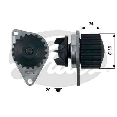 Water Pump, engine cooling (WP0011)