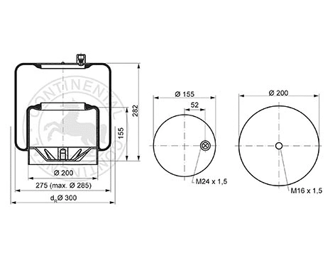 Bellow, air suspension (04.010.6000.940)