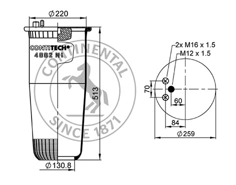 Bellow, air suspension (04.010.6100.930)