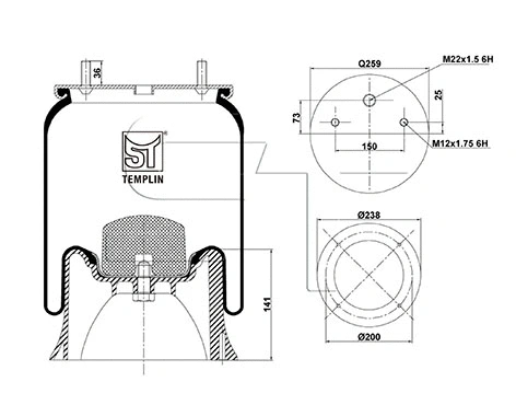 Bellow, air suspension (04.060.6106.080)