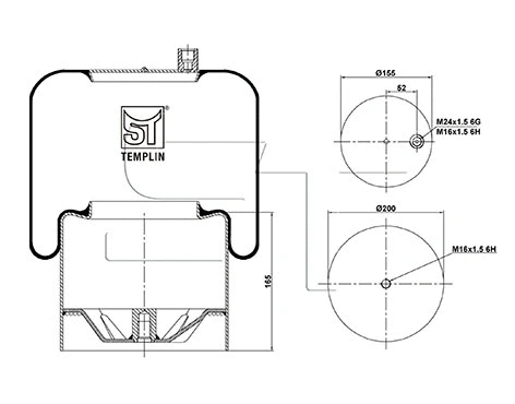 Bellow, air suspension (04.060.6006.940)