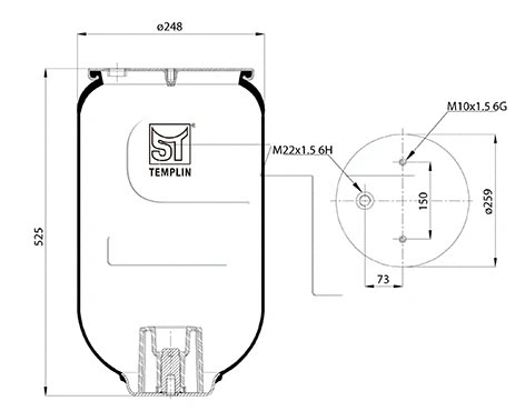 Bellow, air suspension (04.060.6106.711)