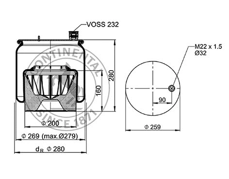 Bellow, air suspension (04.010.6300.222)