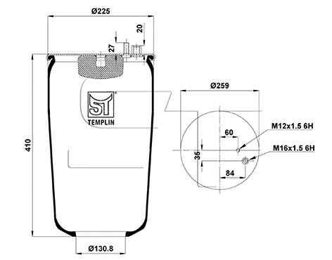 Bellow, air suspension (04.060.6206.250)