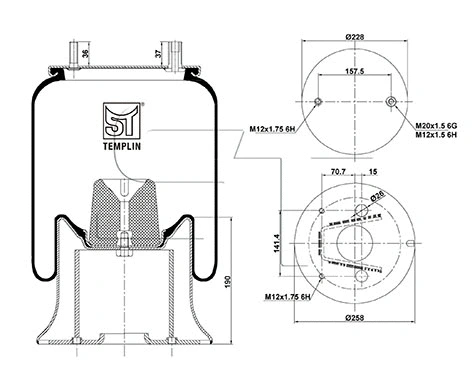 Bellow, air suspension (04.060.6106.840)