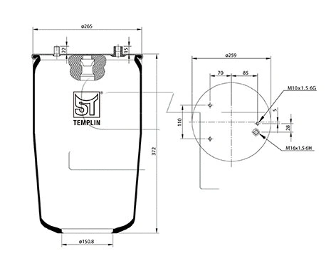 Bellow, air suspension (04.060.6106.280)