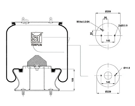 Bellow, air suspension (04.060.6306.090)