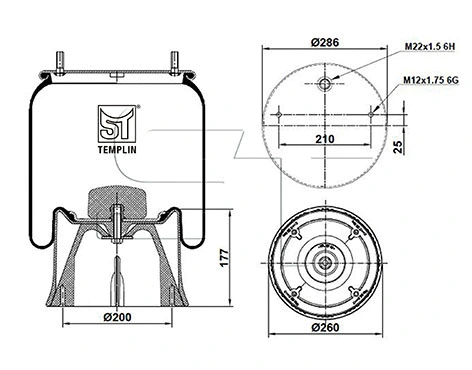 Bellow, air suspension (04.060.6006.281)
