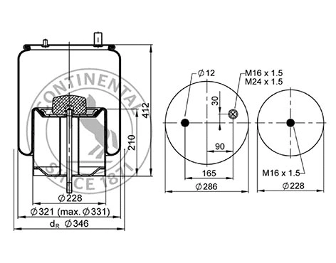 Bellow, air suspension (04.010.6300.070)