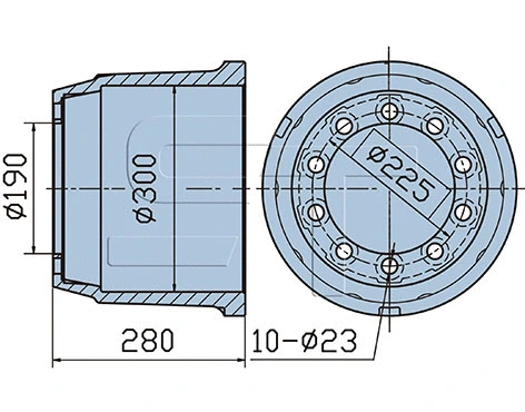 Brake Drum (03.090.2500.050)
