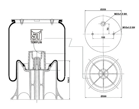 Bellow, air suspension (04.060.6106.340)
